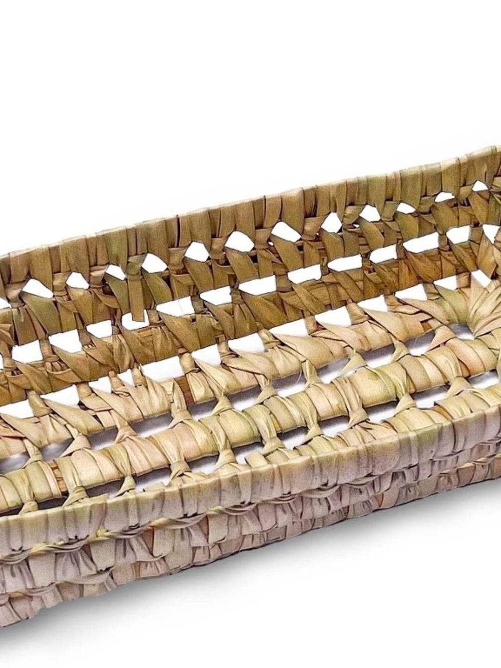 Set Of 2 Rectangular Straw   Basket, Storage Basket Set - Picture 2 of 4